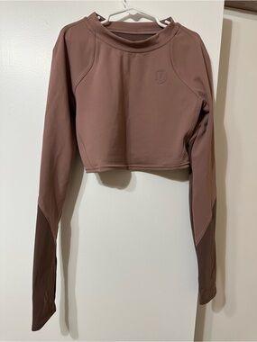 lululemon athletica Women’s Long Sleeve Crop Top in Everlux twilight rose